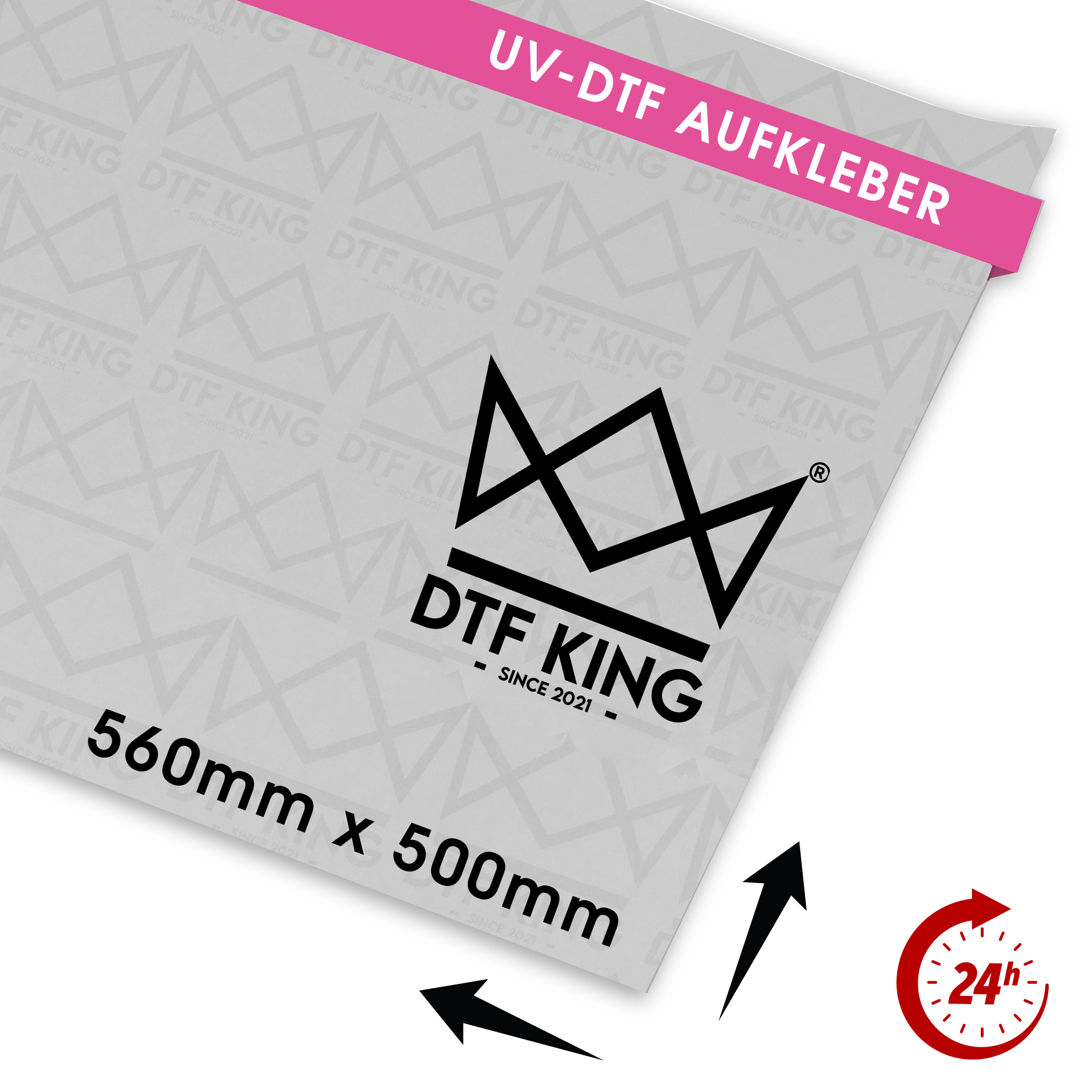 UV DTF Transfer EXPRESS 560 x 500 mm Aufkleber Sticker 