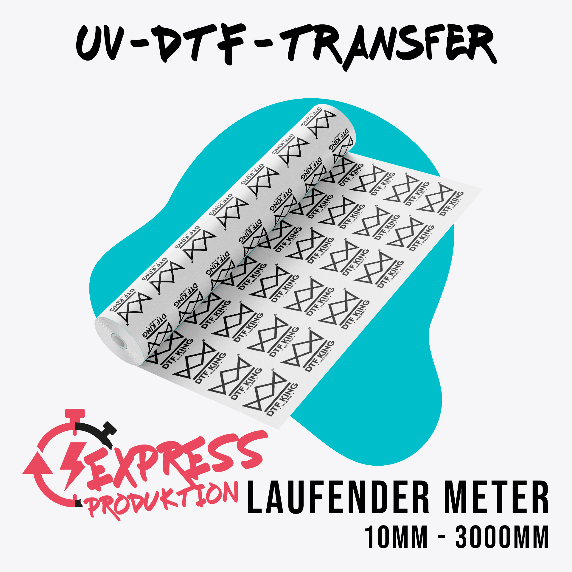 UV DTF Transfer EXPRESS - Laufmeter nach Maß