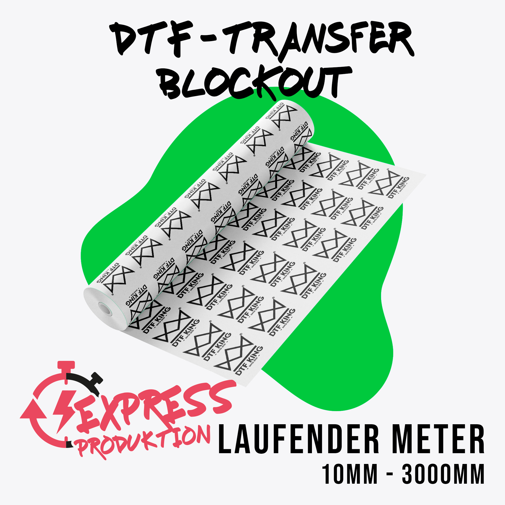 DTF-Transfer Blockout EXPRESS - Laufmeter nach Maß