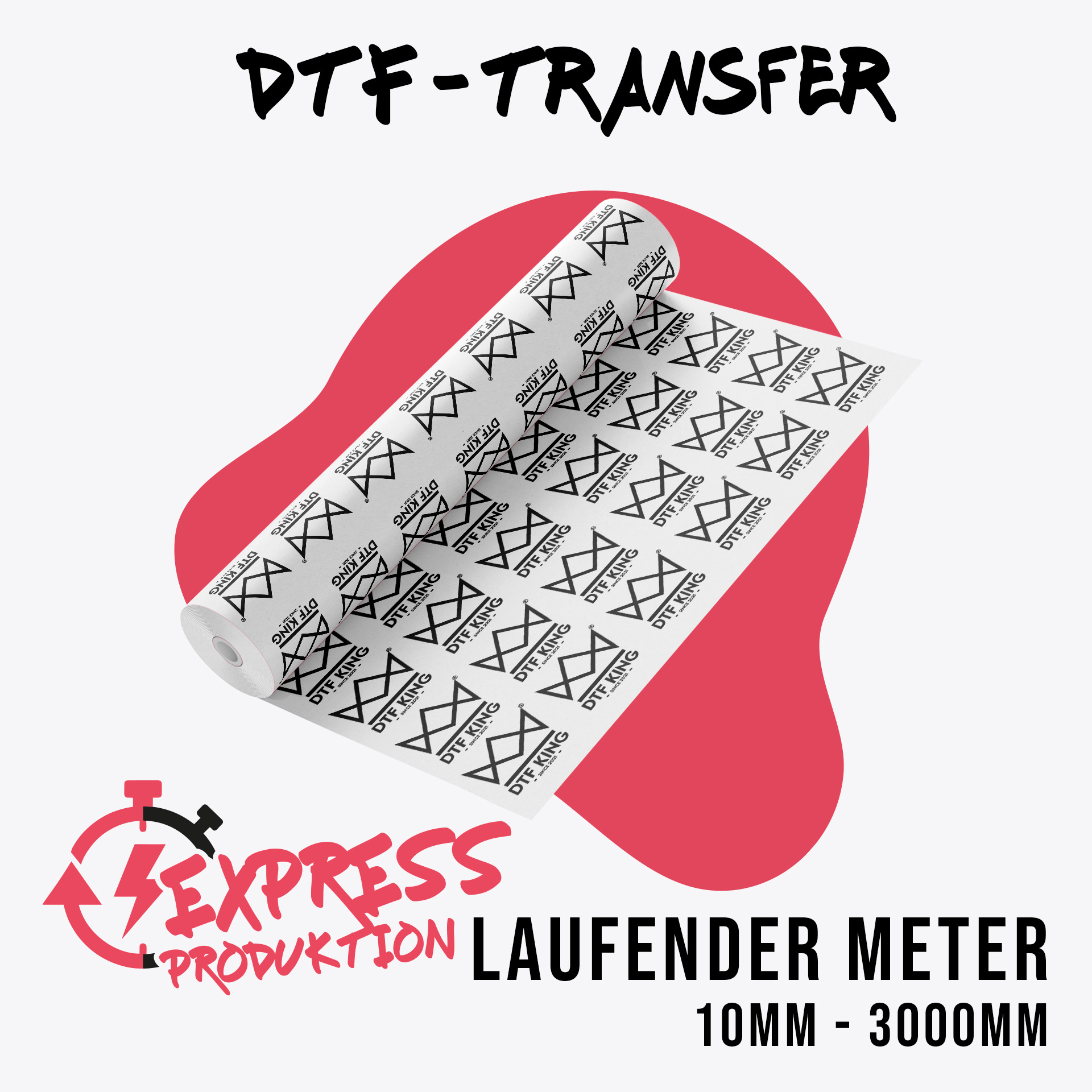 DTF-Transfer EXPRESS - Laufmeter nach Maß