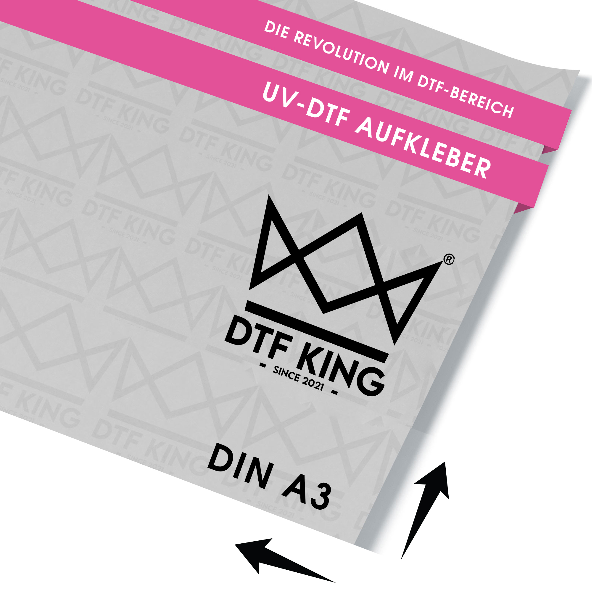 UV DTF Transfer A3 420 x 297 mm Aufkleber Sticker