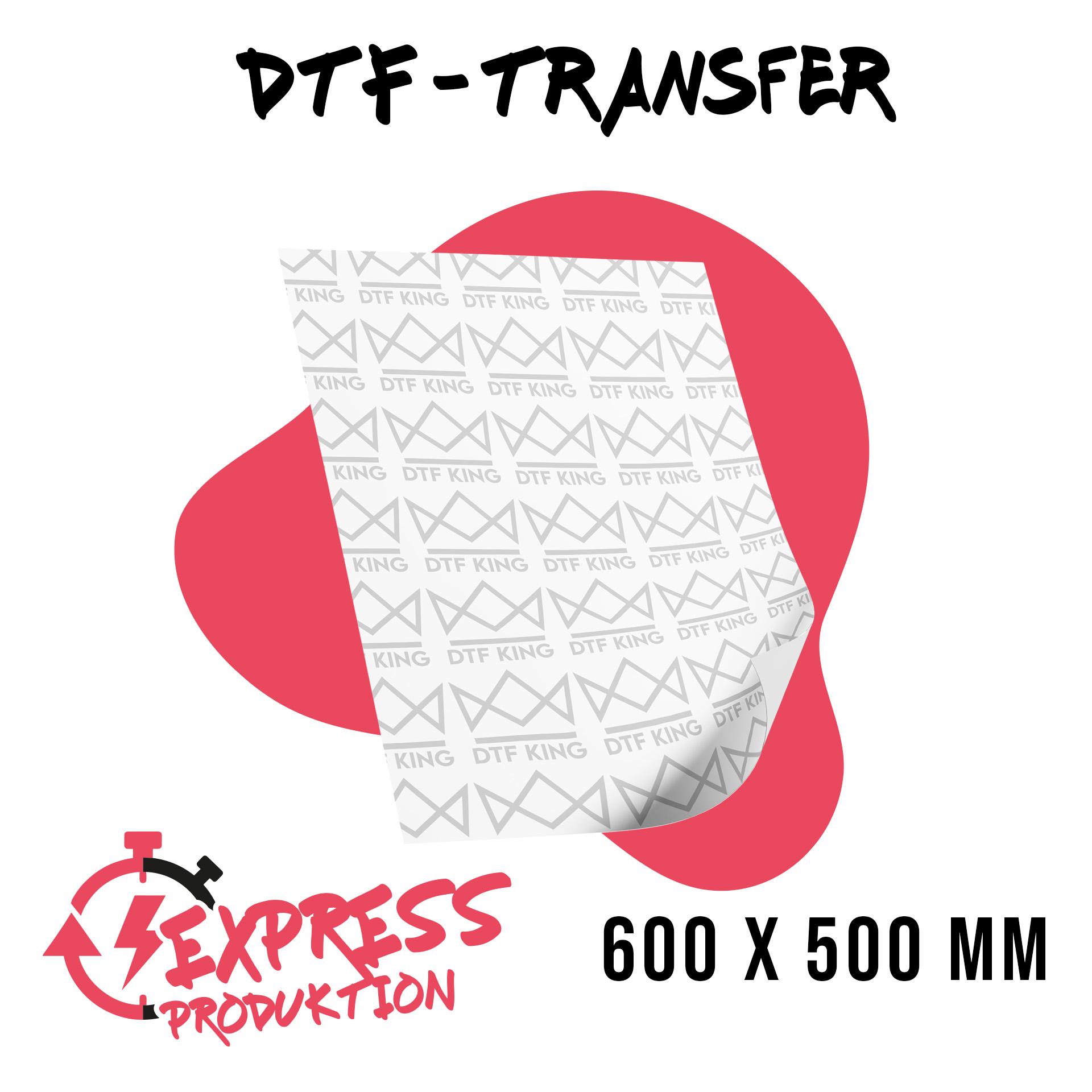 EXPRESS-PRODUKTION DTF-Transfer - 600 x 500 mm