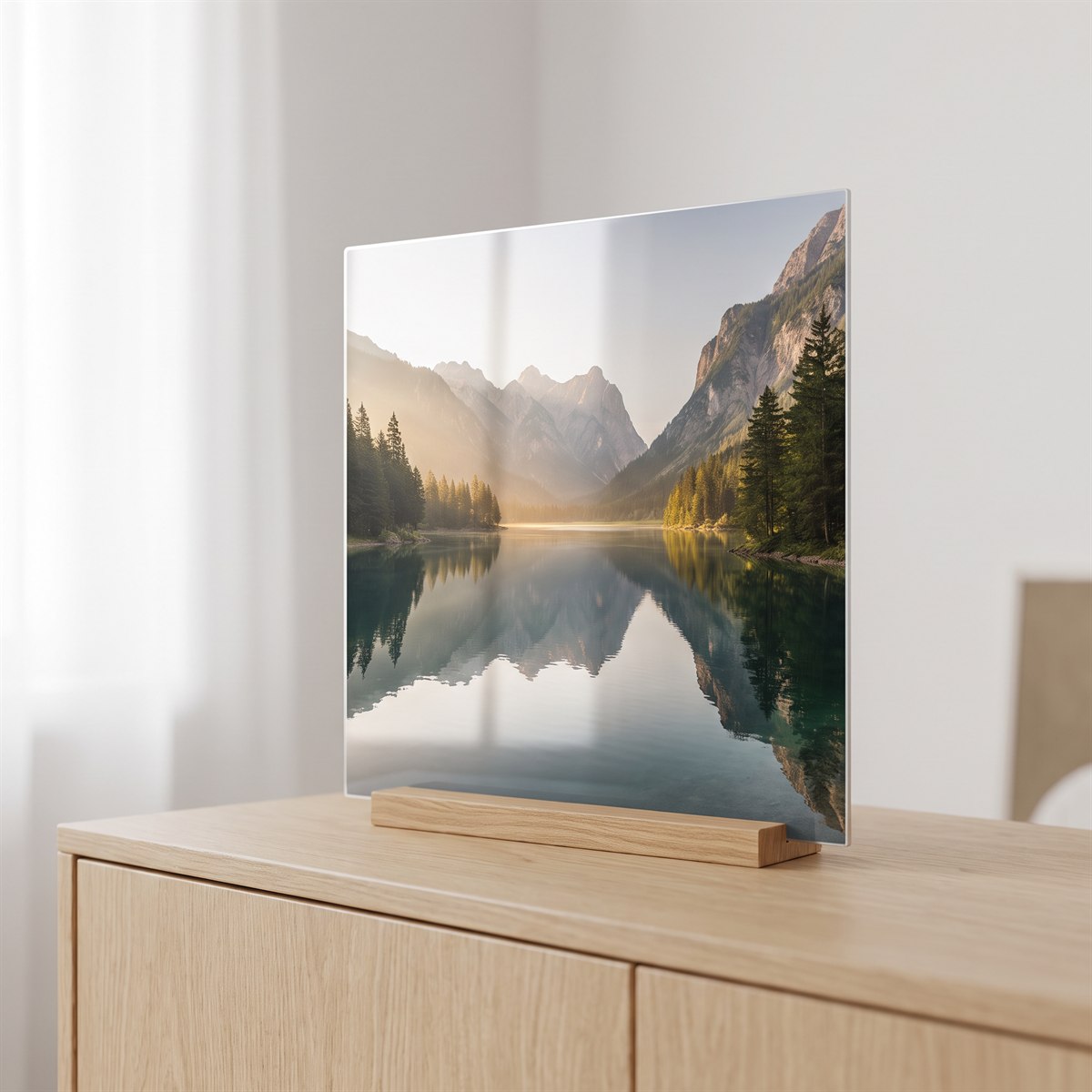 Photo panel made of coated aluminium with sublimation print, landscape design