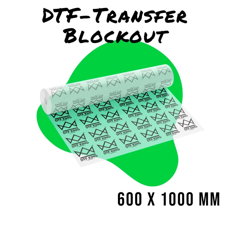 Blockout-DTF-Transfer als Meterware im Format 600 x 1000 mm