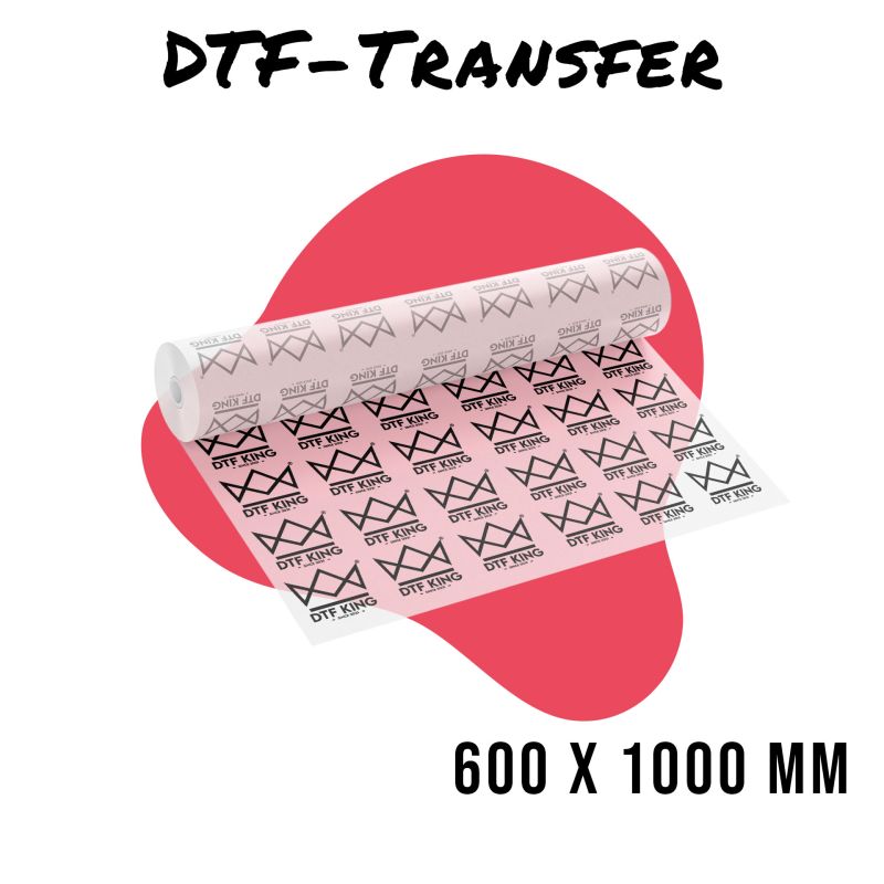 DTF-Transfer als Meterware im Format 600 x 1000 mm