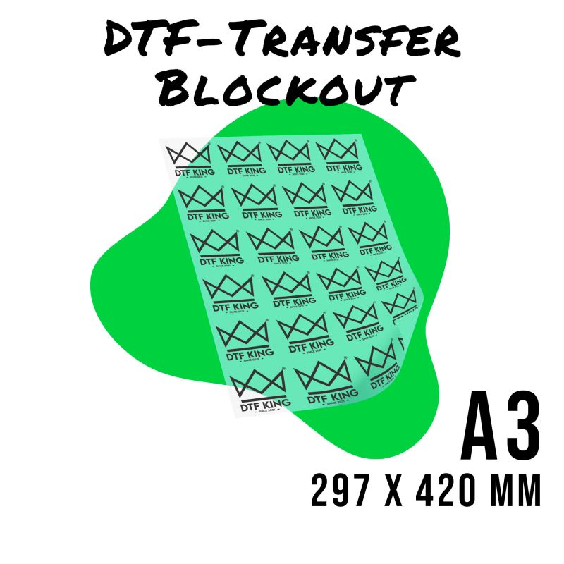 Blockout-DTF-Transfer im Format DIN A3